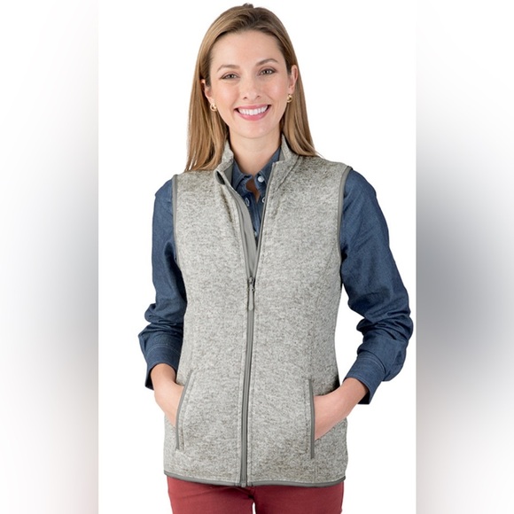 WOMEN'S PACIFIC GREY HEATHERED VEST - Picture 1 of 7